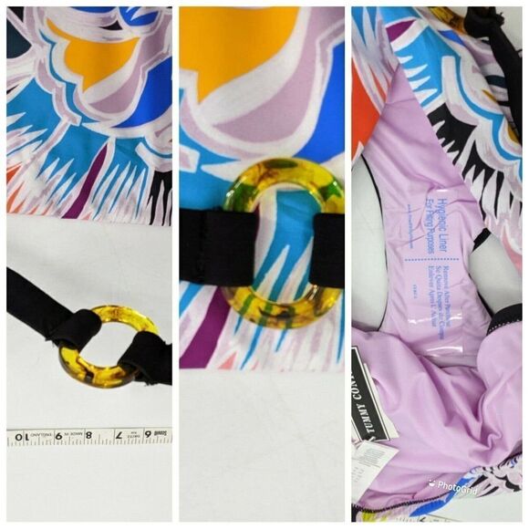 Trina Turk Womens Two Piece Tropical Floral Swimsuit Size 22W NWT - Picture 9 of 12